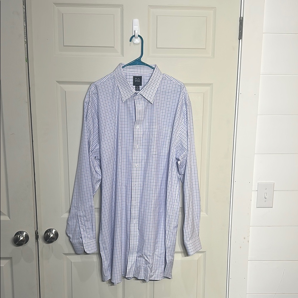 Jos. A. Bank Blue and White Casual Button Down Shirt